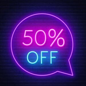 50% off EVERYTHING (min. $20 purchase)